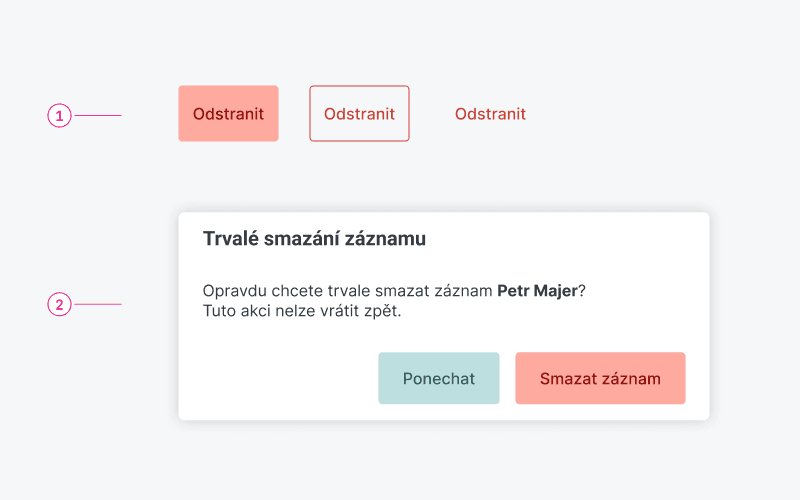 Horizontální zarovnání primárního a sekundárního tlačítka