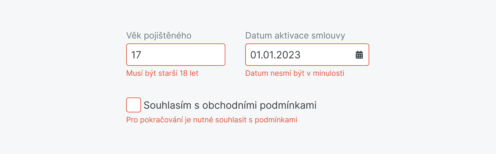Chybové zprávy